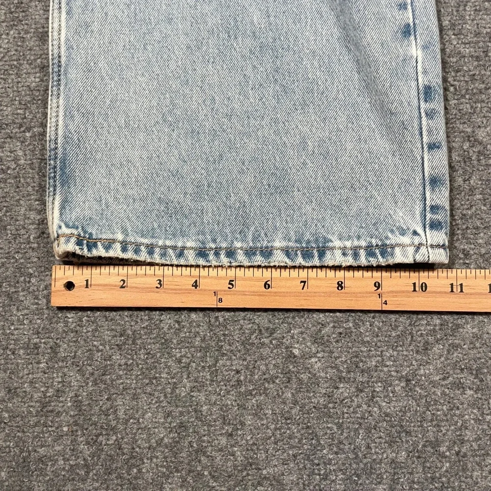 Levi's Superlow Wide Leg Jeans Womens 31 Light Wash Blue Low Rise 100% Cotton - Picture 7 of 13